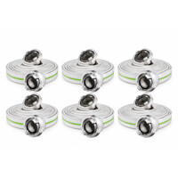Sada zásahových hadíc D25 GH Titan 3F white spojky klasik - 20m 6ks