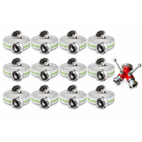 Sada zásahových hadíc D25 GH Titan 3F white spojky klasik - 20m + ZADARMO rozdelovač C-DD