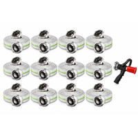 Sada zásahových hadíc D25 GH Titan 3F white spojky klasik - 20m + ZADARMO prúdnica D25