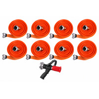 Sada zásahových hadíc D25 Titan X-Treme Orange spojky kované KW - 20m 8ks + Zadarmo prúdnica D25