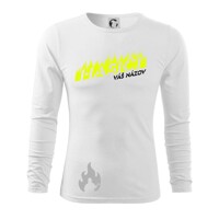 Hasiči oheň (vlastný nápis) - Pánske tričko s dlhým rukávom FIT-T LONG SLEEVE...