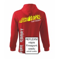 Fire team - oheň - Váš názov - Mikina s kapucňou na zips trendy zipper