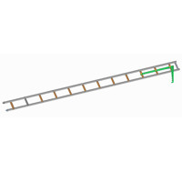 Rebrík hákový s nerezovým hákom cez 3 priečky